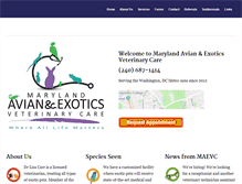 Tablet Screenshot of marylandexotics.com